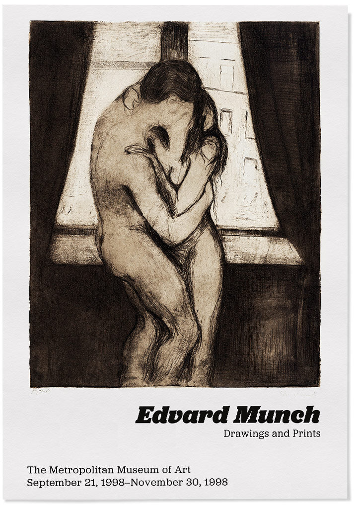 Edvard Munch Art Poster - The Kiss