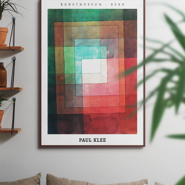 Paul Klee art poster featuring his painting 'Polyphony Framing White'. 