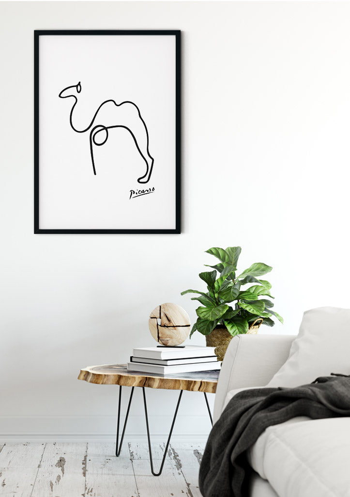Pablo Picasso Line Drawing - Camel