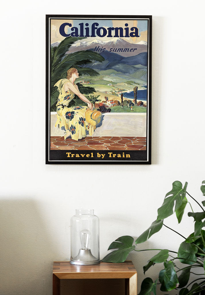 California This Summer Retro Travel Poster