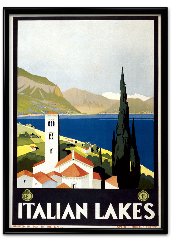 Italian Lakes Travel Poster