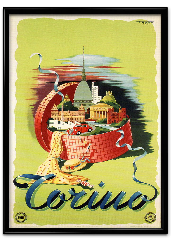 Torino Vintage Travel Poster