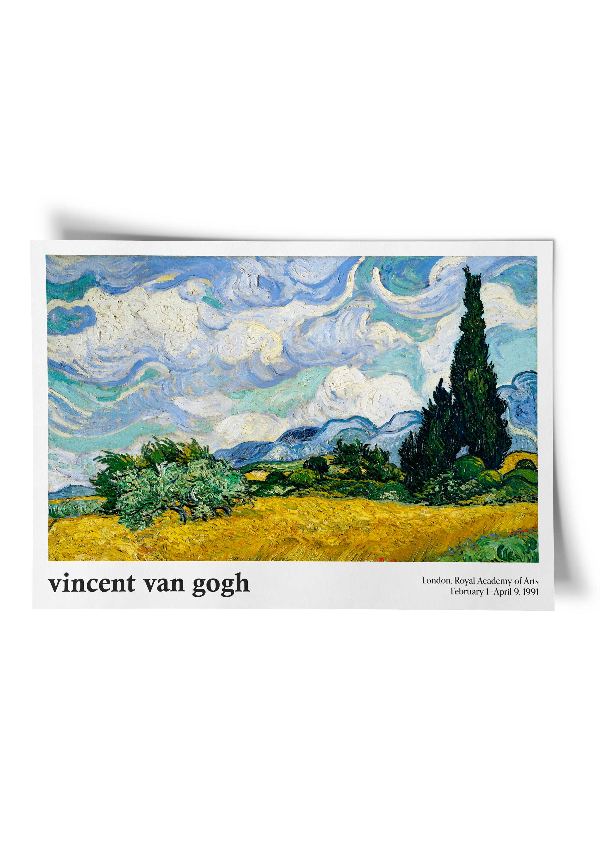 Vincent van Gogh - Wheat Field with Cypresses Exhibition Poster