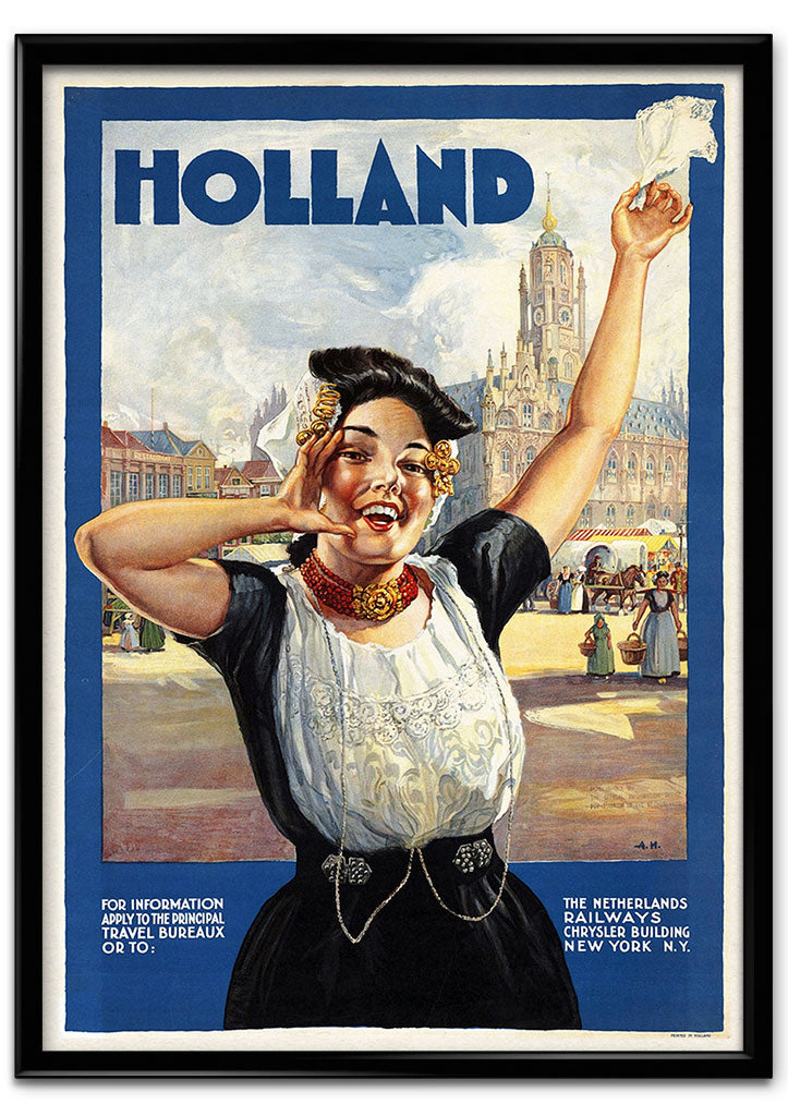 Vintage Travel Poster of Holland, The Netherlands