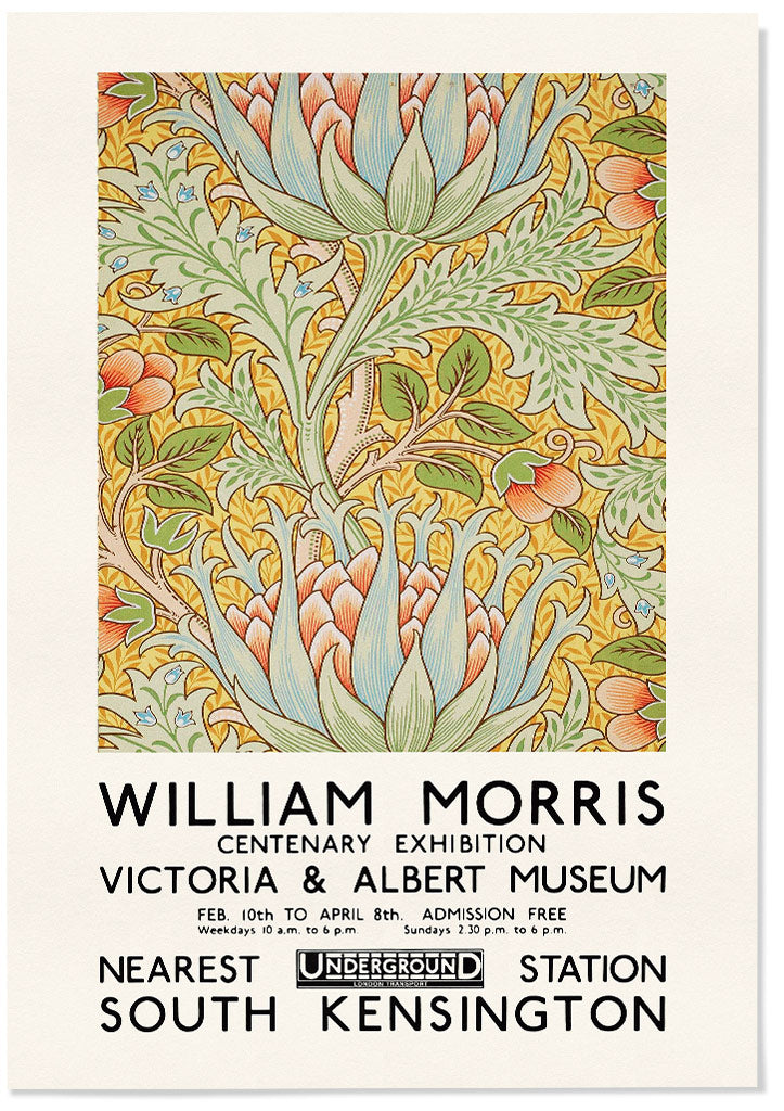 William Morris V&A Museum Exhibition Poster - Artichoke