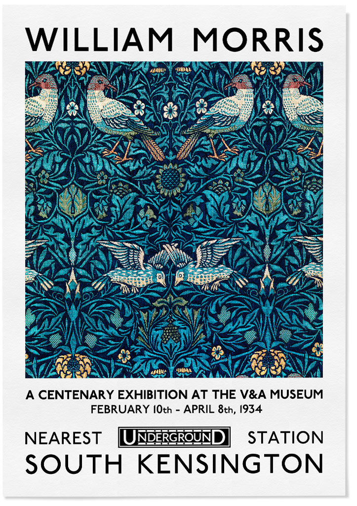 Birds by William Morris Exhibition Poster