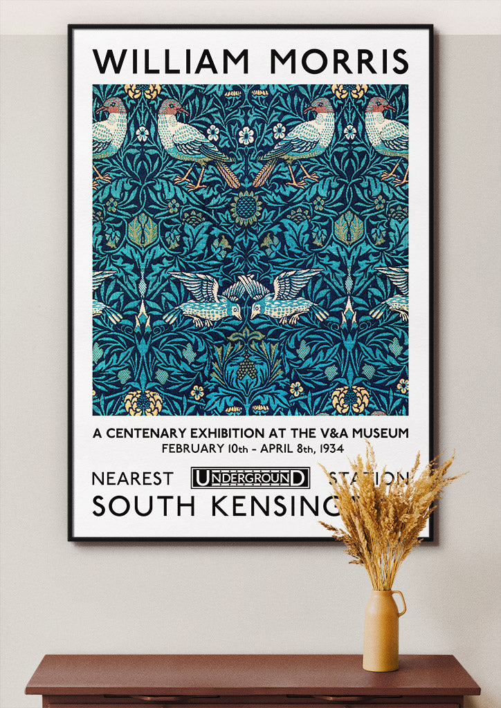 Birds by William Morris Exhibition Poster
