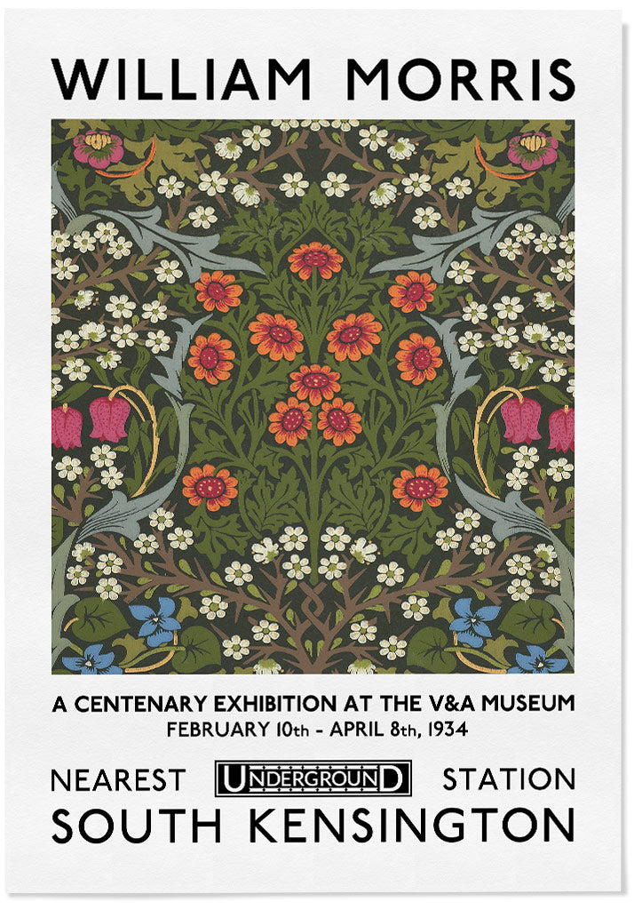 Blackthorn by William Morris Exhibition Poster