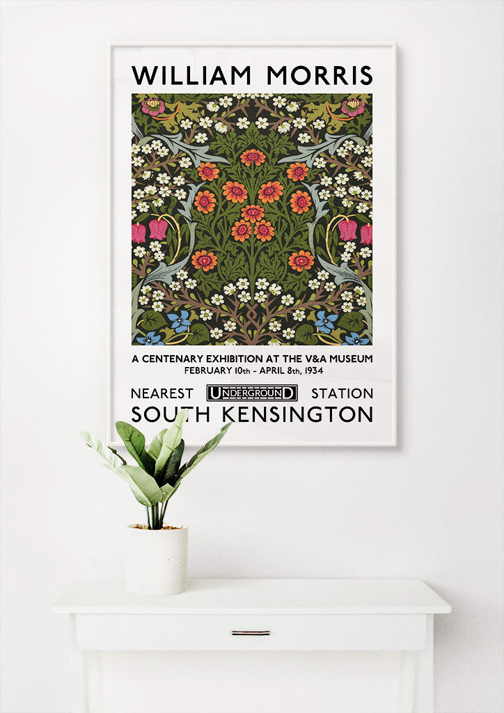 Blackthorn by William Morris Exhibition Poster