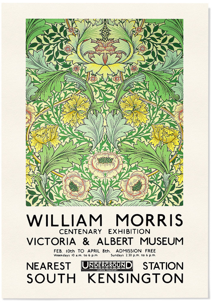 Flowers by William Morris - Exhibition Poster