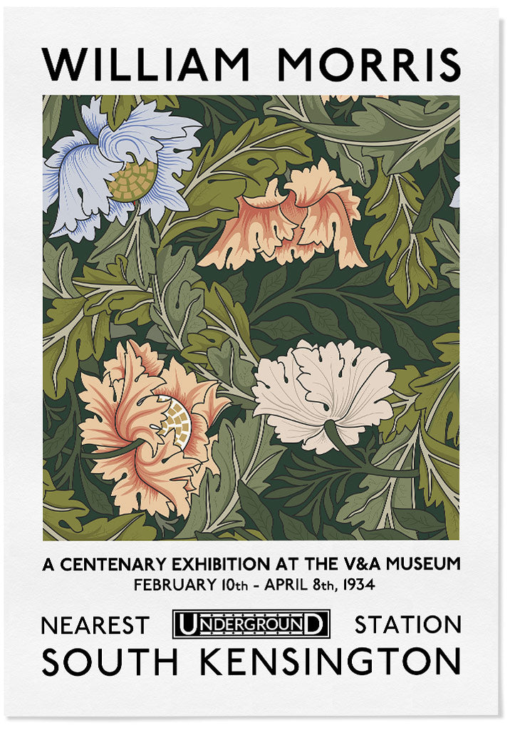 Floral Motif by William Morris - Art Exhibition Poster