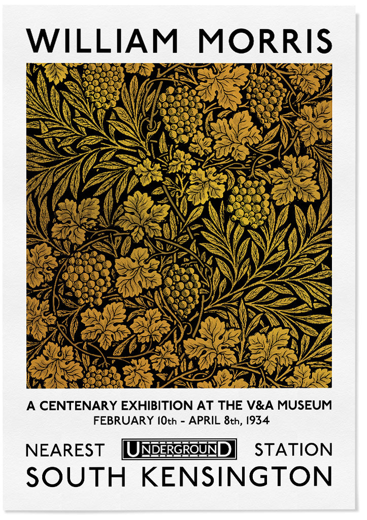 Golden Floral by William Morris Exhibition Poster