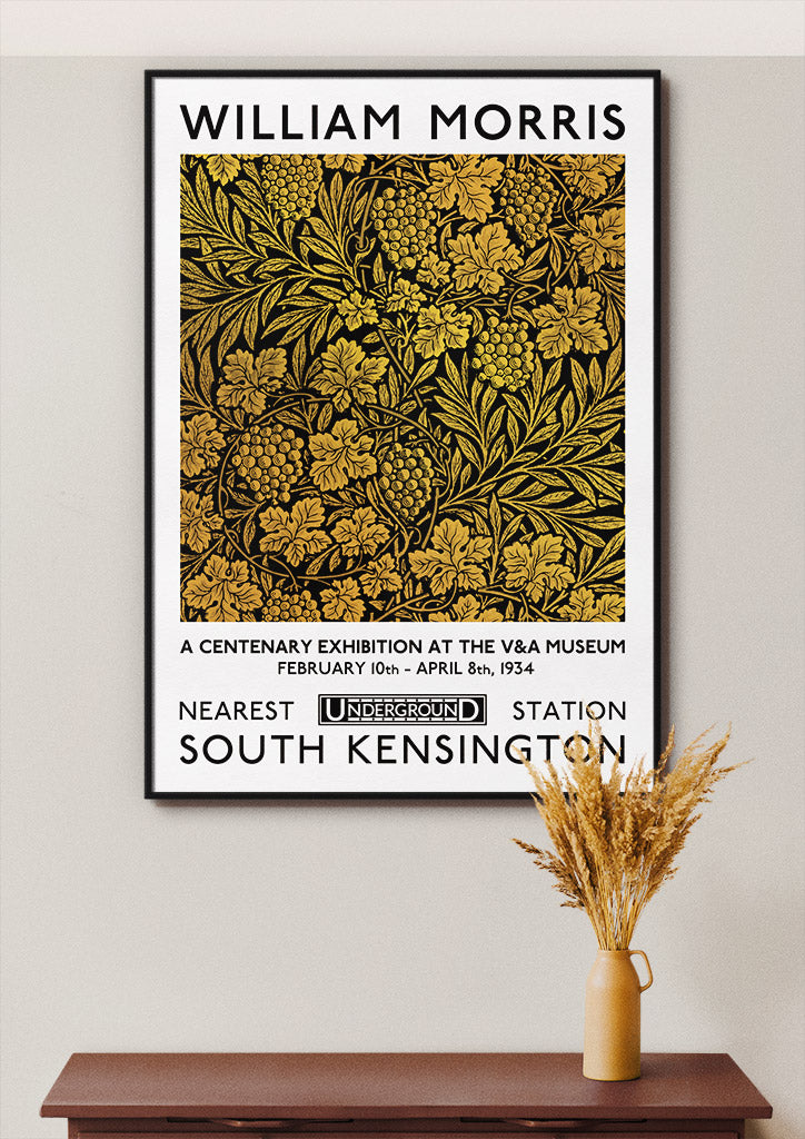 Golden Floral by William Morris Exhibition Poster