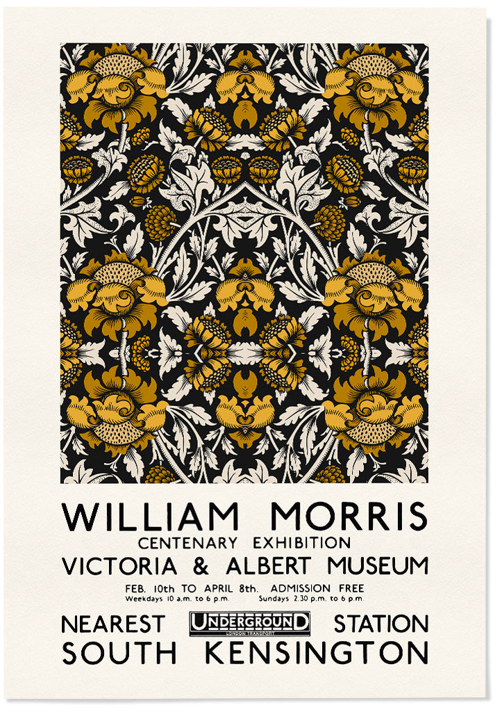 William Morris Exhibition Print - Golden Floral pt.2