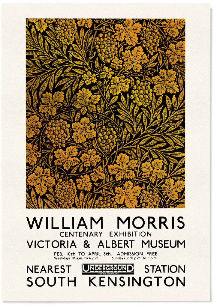 William Morris - Golden Floral Exhibition Poster