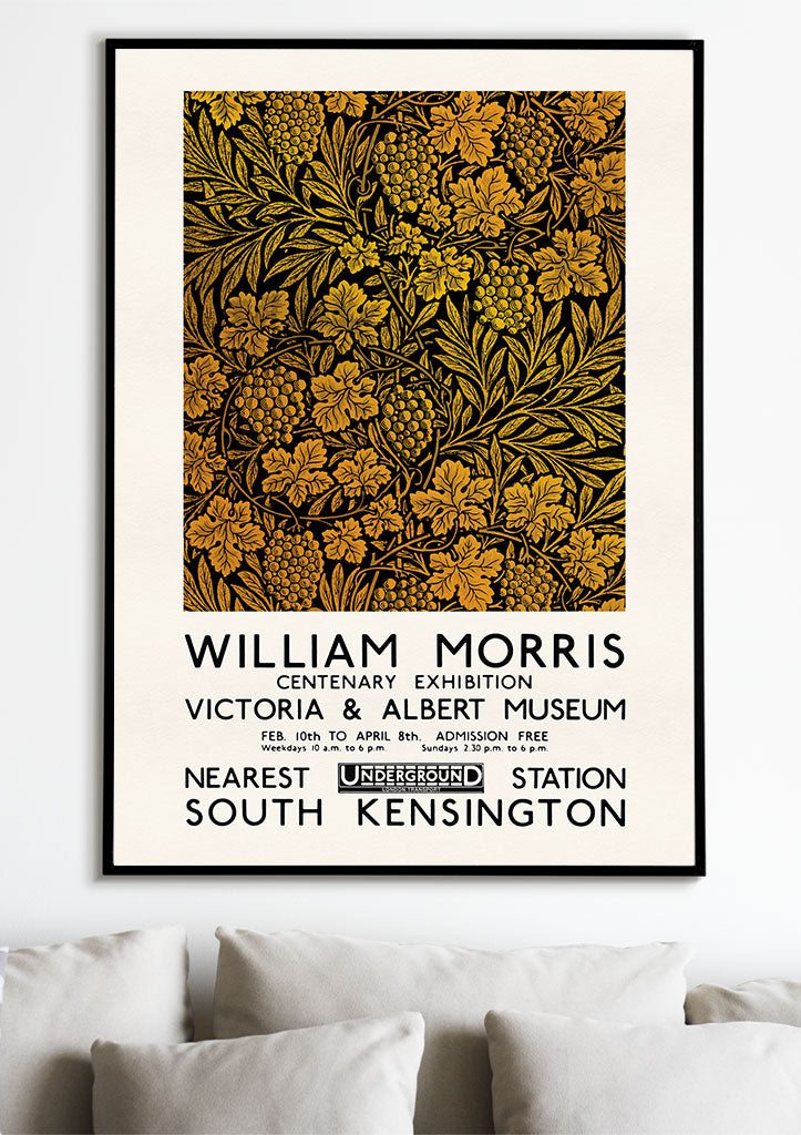 William Morris - Golden Floral Exhibition Poster