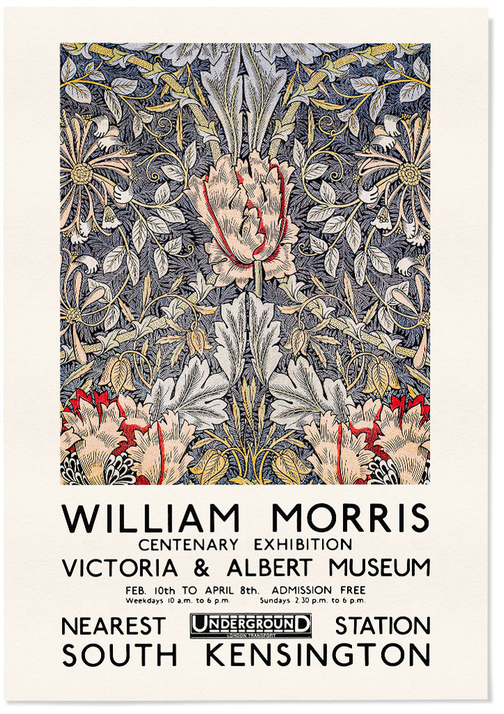 William Morris - Honeysuckle Exhibition Poster