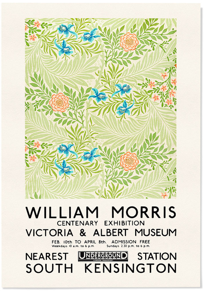 William Morris - Larkspur Exhibition Poster