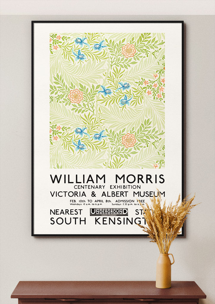 William Morris - Larkspur Exhibition Poster
