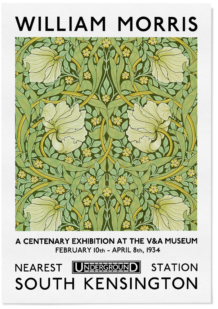 William Morris Pimpernel Motif - Exhibition Poster