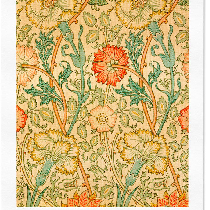 William Morris Pink and Rose Art Poster