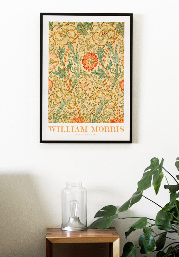 William Morris Pink and Rose Art Poster