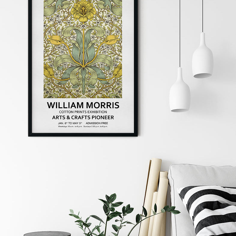'Spring Thicket'. A beautiful exhibition poster by William Morris.