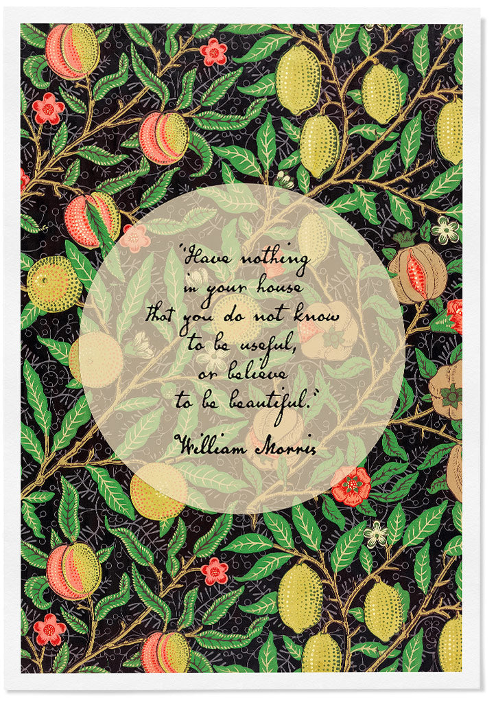 William Morris quote poster, wall art print