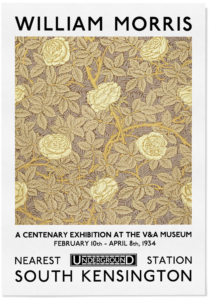 Rose II by William Morris - Exhibition Poster
