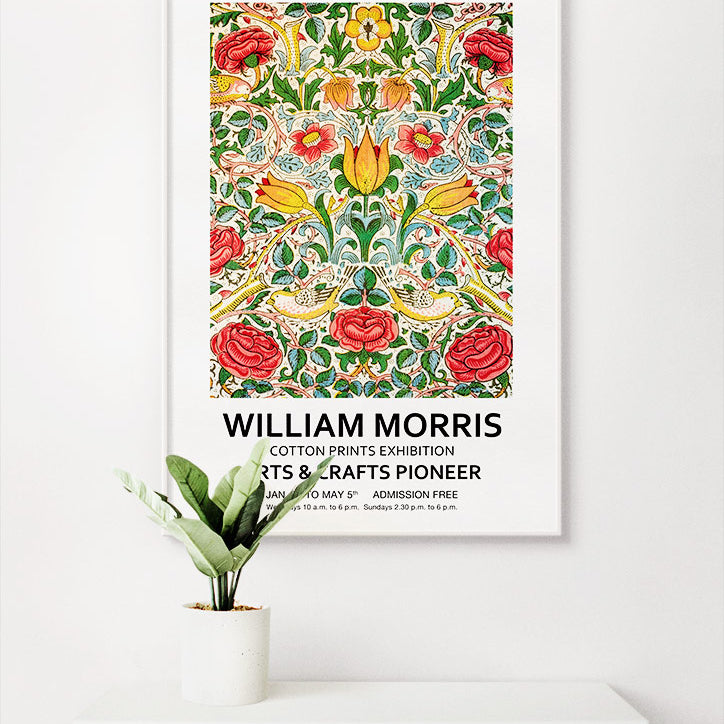 Roses by William Morris Exhibition Poster