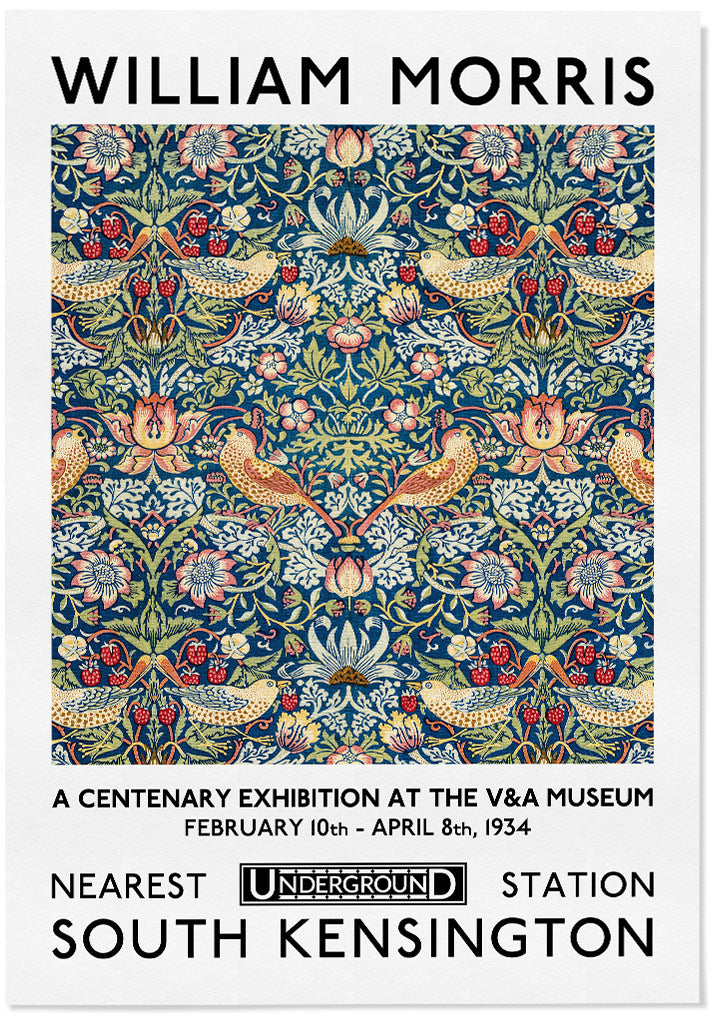 Strawberry Thief by William Morris - Exhibition Poster