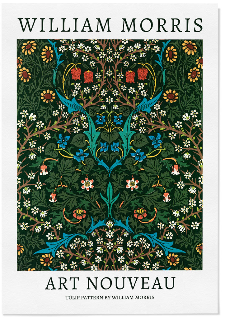 William Morris - Tulip Pattern Poster