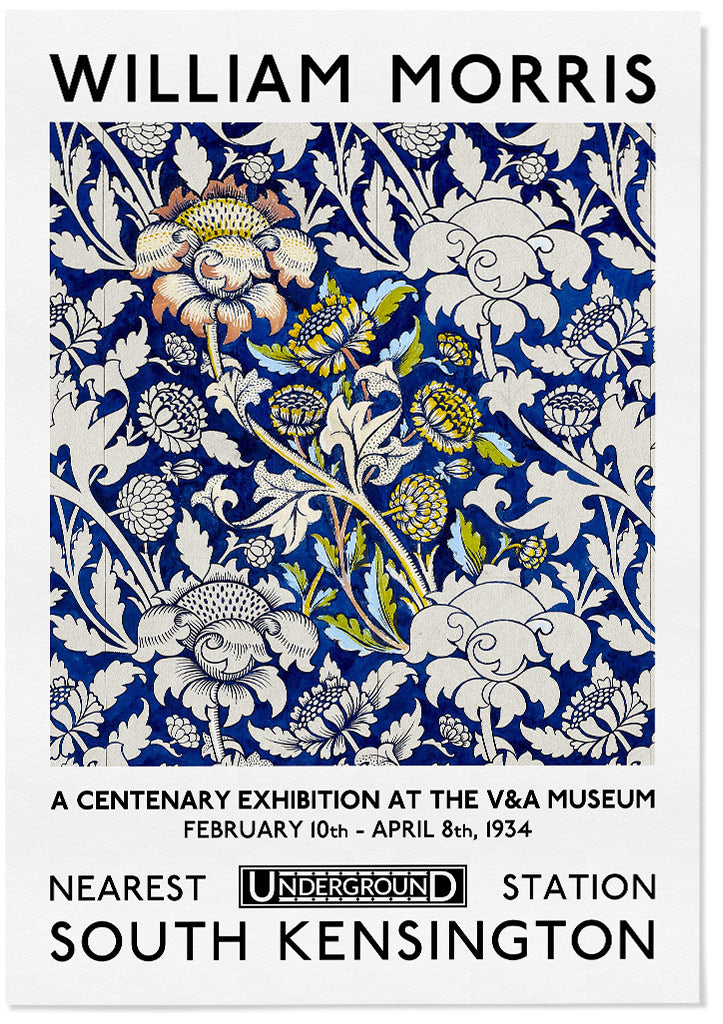 Wey by William Morris - Retro Style Exhibition Poster