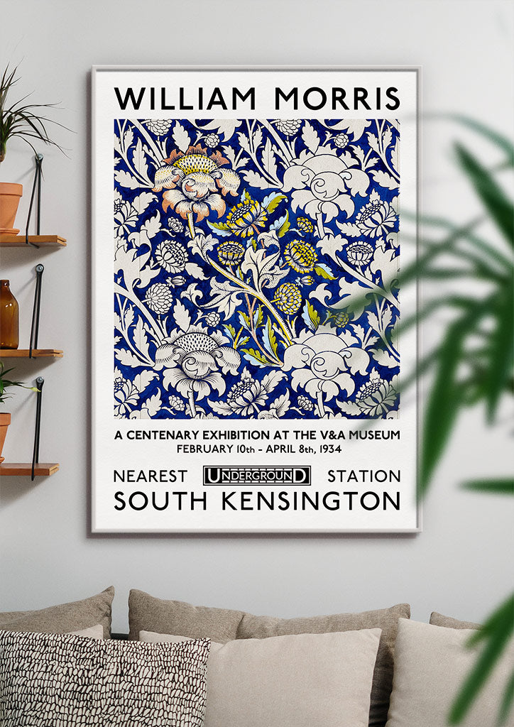 Wey by William Morris - Retro Style Exhibition Poster